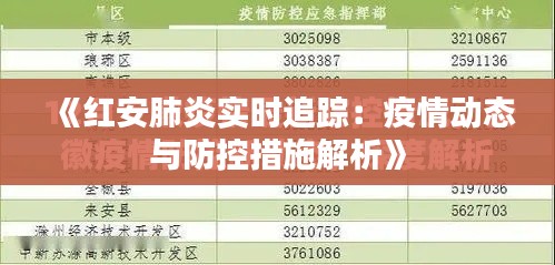 《红安肺炎实时追踪：疫情动态与防控措施解析》