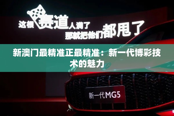 新澳门最精准正最精准：新一代博彩技术的魅力
