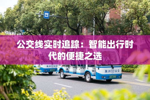 公交线实时追踪：智能出行时代的便捷之选