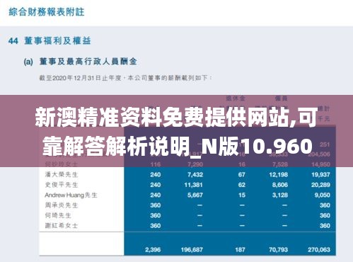新澳精准资料免费提供网站,可靠解答解析说明_N版10.960