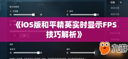 《iOS版和平精英实时显示FPS技巧解析》