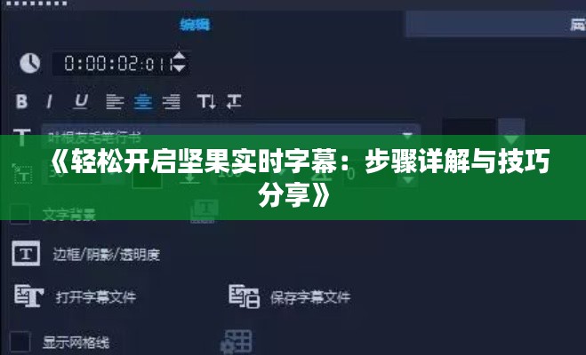 《轻松开启坚果实时字幕：步骤详解与技巧分享》