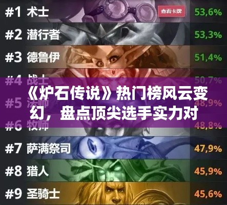 《炉石传说》热门榜风云变幻，盘点顶尖选手实力对决