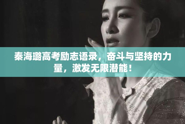 秦海璐高考励志语录，奋斗与坚持的力量，激发无限潜能！