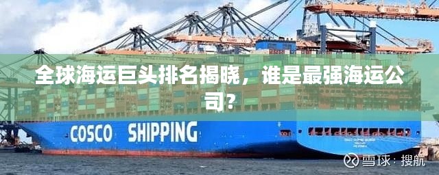 全球海运巨头排名揭晓，谁是最强海运公司？