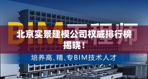 北京实景建模公司权威排行榜揭晓！