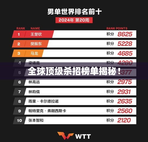 全球顶级杀招榜单揭秘！