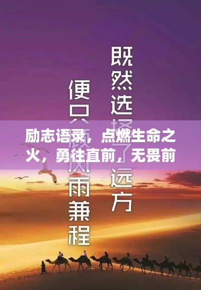励志语录，点燃生命之火，勇往直前，无畏前行！