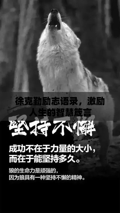 徐克勤励志语录，激励人生的智慧箴言