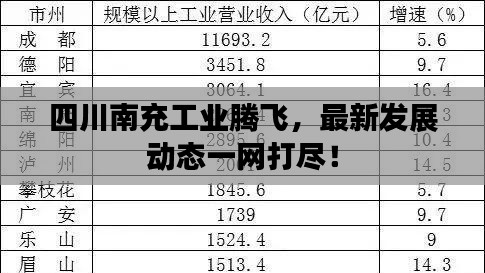 四川南充工业腾飞，最新发展动态一网打尽！