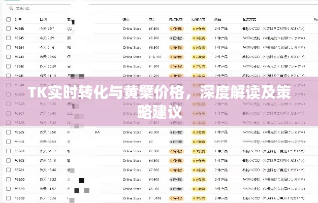TK实时转化与黄檗价格，深度解读及策略建议