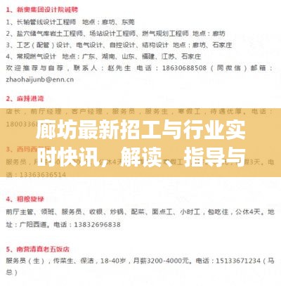 廊坊最新招工与行业实时快讯，解读、指导与警示