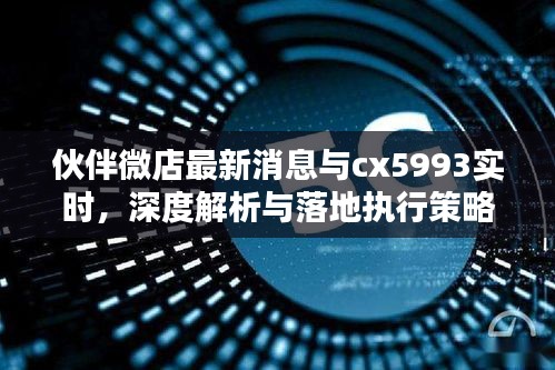 伙伴微店最新消息与cx5993实时，深度解析与落地执行策略