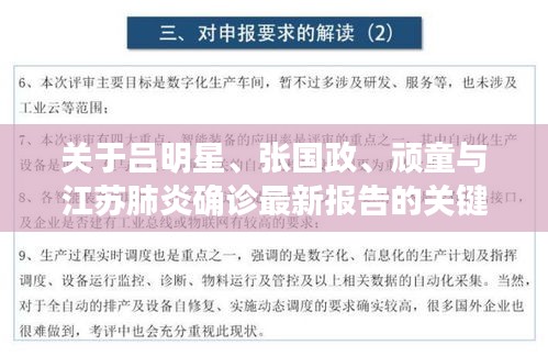 关于吕明星、张国政、顽童与江苏肺炎确诊最新报告的关键议题深度剖析