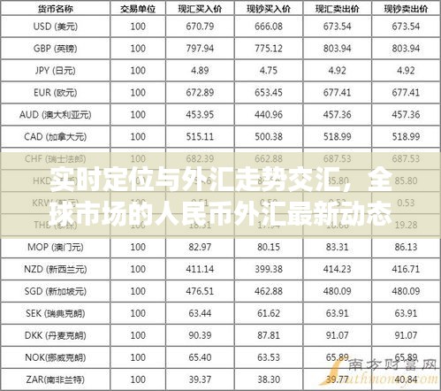 实时定位与外汇走势交汇，全球市场的人民币外汇最新动态