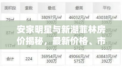 安家明星与新湖菲林房价揭秘，最新价格、市场动态与背后故事