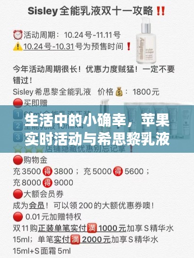 生活中的小确幸，苹果实时活动与希思黎乳液价格分享