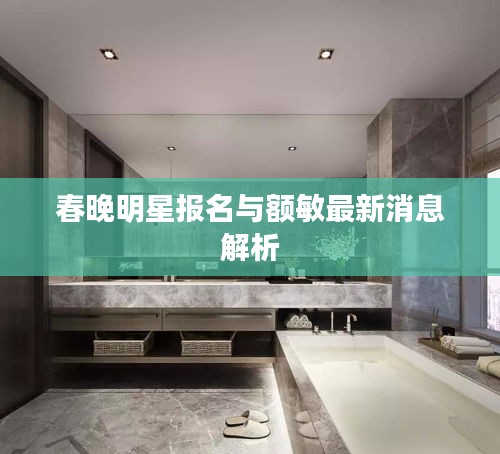 春晚明星报名与额敏最新消息解析