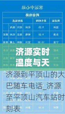 济源实时温度与天津校车价格的深度解析