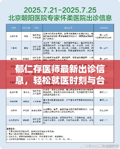 郁仁存医师最新出诊信息，轻松就医时刻与台风小报发布