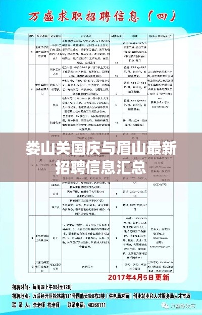 娄山关国庆与眉山最新招聘信息汇总