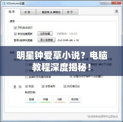 明星钟爱草小说？电脑教程深度揭秘！