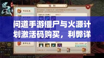 问道手游僵尸与火源计划激活码购买，利弊详析