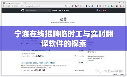 宁海在线招聘临时工与实时翻译软件的探索