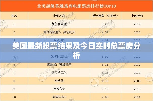 美国最新投票结果及今日实时总票房分析