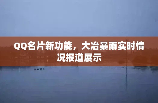 QQ名片新功能，大冶暴雨实时情况报道展示
