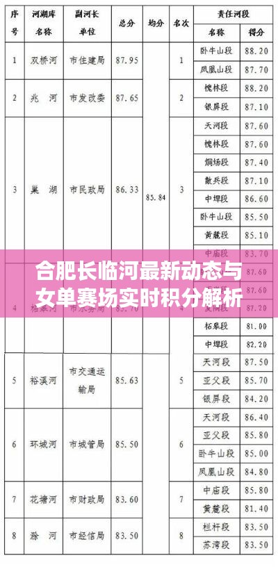 合肥长临河最新动态与女单赛场实时积分解析报告