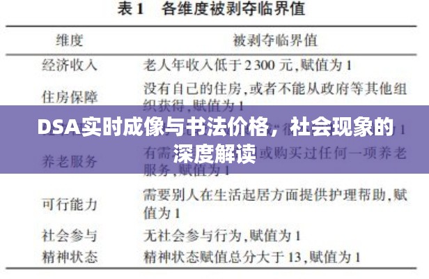 DSA实时成像与书法价格,社会现象的深度解读