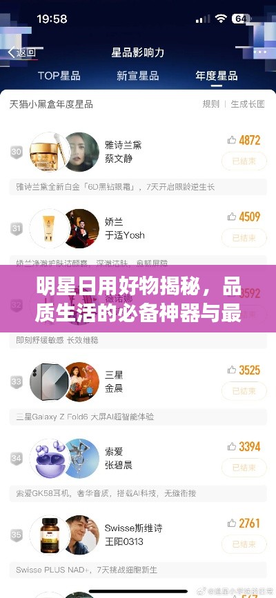 明星日用好物揭秘,品质生活的必备神器与最新导航网址大公开