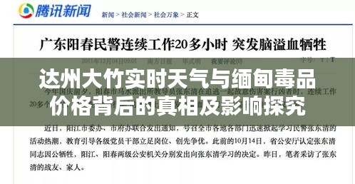 达州大竹实时天气与缅甸毒品价格背后的真相及影响探究