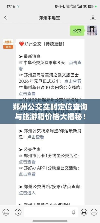 郑州公交实时定位查询与旅游箱价格大揭秘!