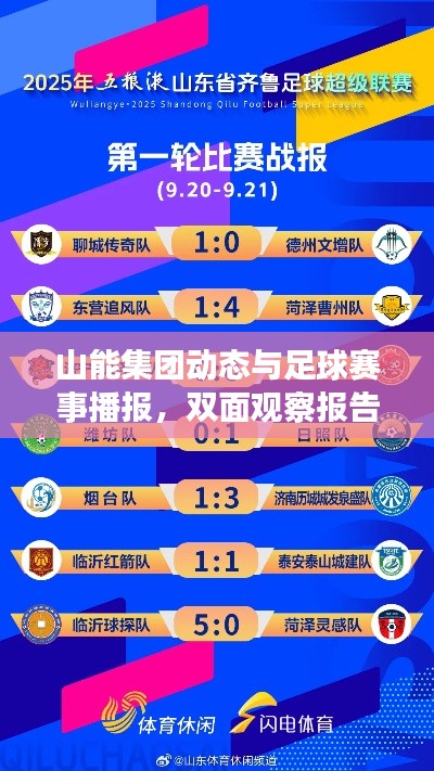 山能集团动态与足球赛事播报，双面观察报告