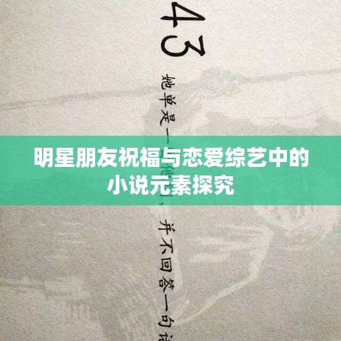 明星朋友祝福与恋爱综艺中的小说元素探究