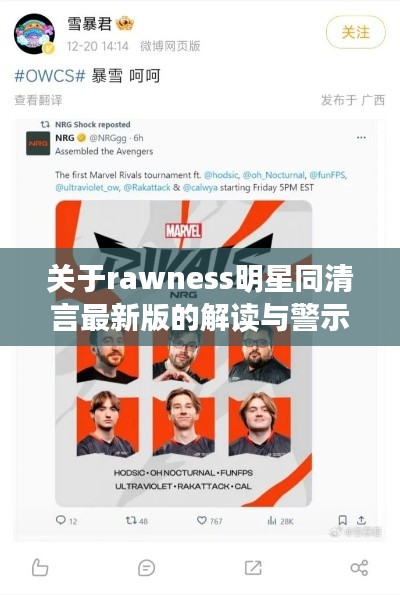 关于rawness明星同清言最新版的解读与警示