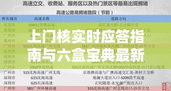 上门核实时应答指南与六盒宝典最新开奖揭秘