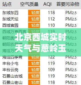 北京西城实时天气与葱岭玉价格关系解析