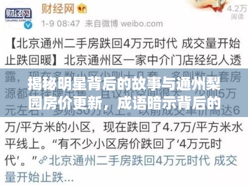 揭秘明星背后的故事与通州梨园房价更新,成语暗示背后的真相