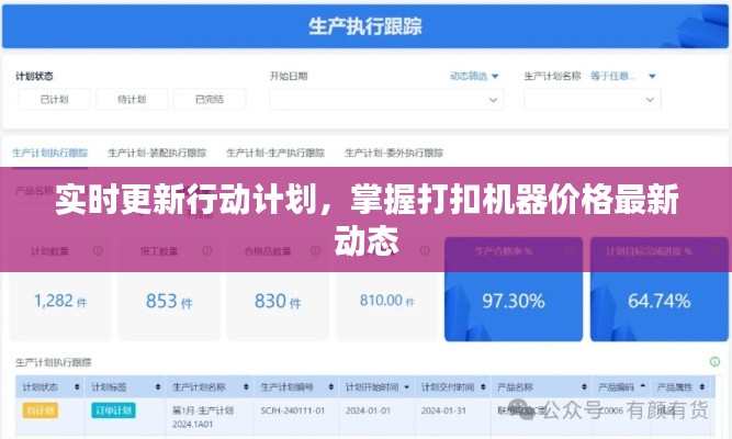 实时更新行动计划,掌握打扣机器价格最新动态